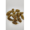 Conuri de mesteacan sidefate mici 120g.