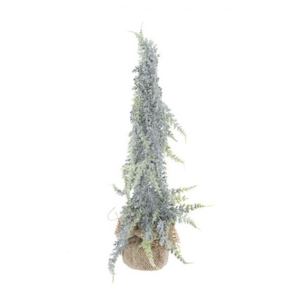 Brăduț verde cu conuri în sac de iuta 30 cm