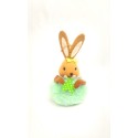 Iepuraș textil cu agățătoare 12cm