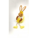 Iepuraș textil cu picioare atârnate 17cm