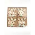Set de iepurași de lemn 7cm
